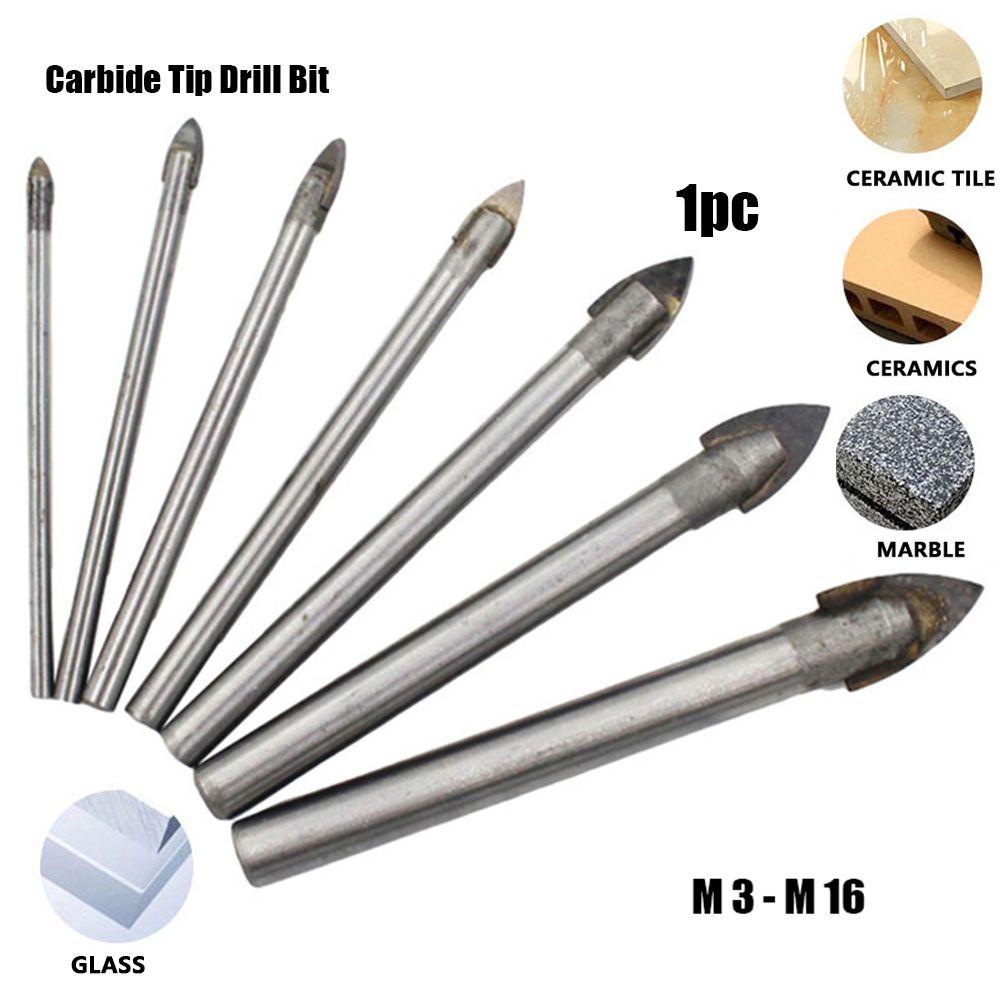 Rolling Pin Marble - 1PC Drill Bit 3/4/5/6/8/10/12/14/16mm Carbide Tip