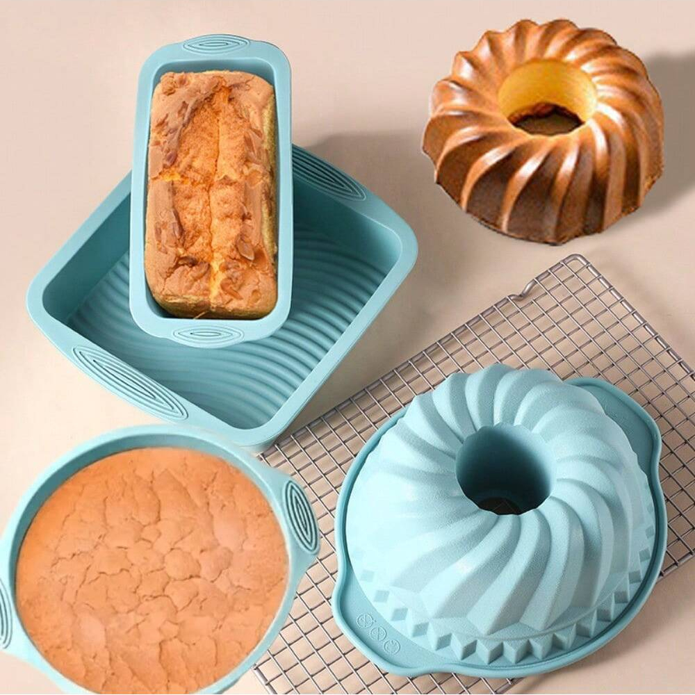 Kitchen Oven Baking Pans - Silicone Cake Baking Mould Set High-temperature