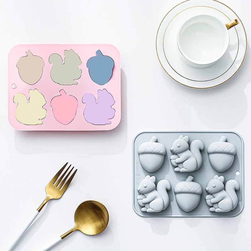 *6-hole Squirrel Oak Cake Sili – Kitchen Baking Tools recenzja i cena