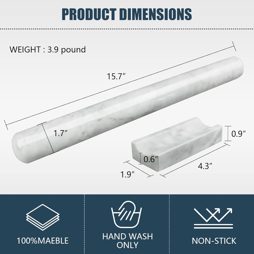 Marble Rolling Pin with Stand, – Rolling Pin Marble recenzja i cena