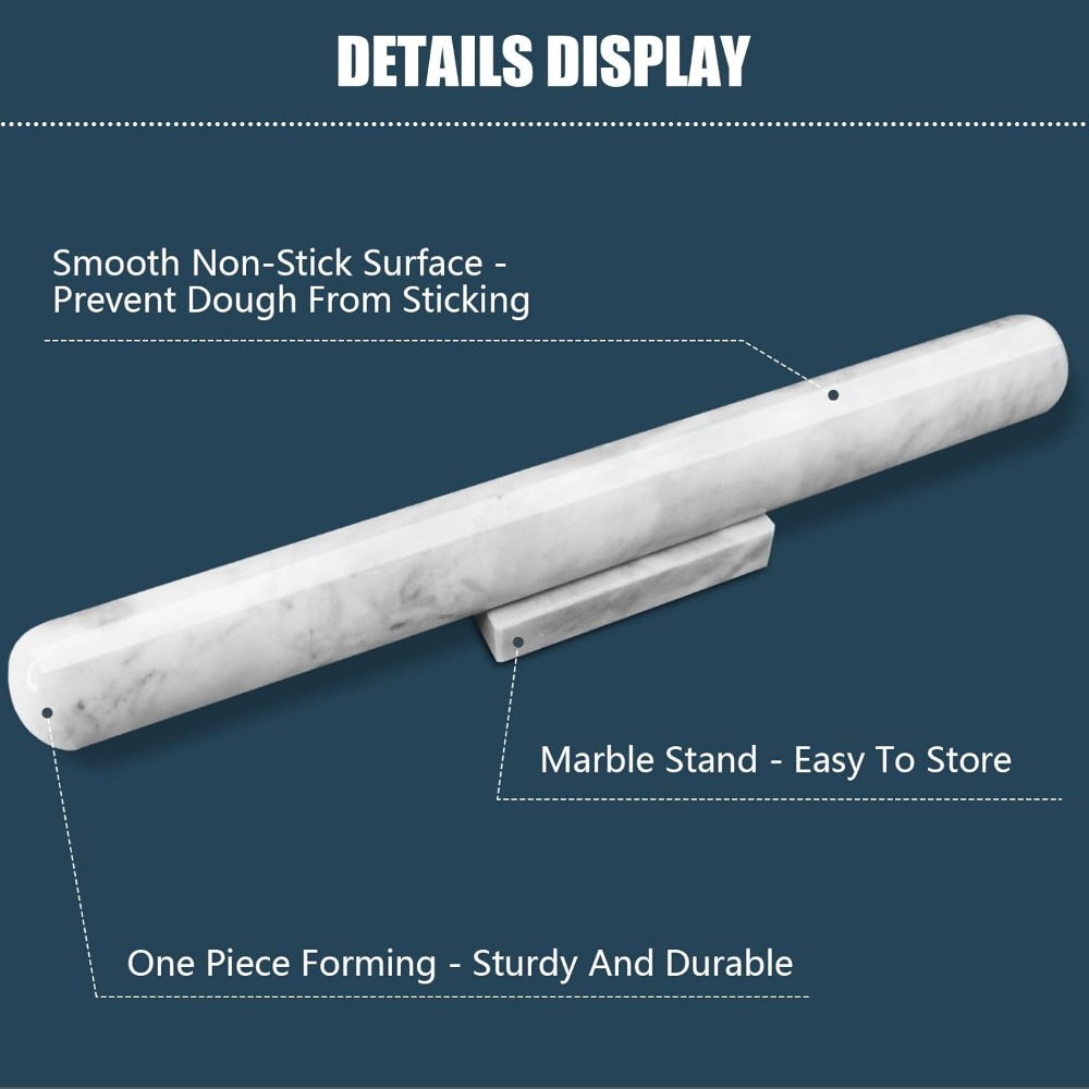 Marble Rolling Pin with Stand, – Rolling Pin Marble recenzja i cena