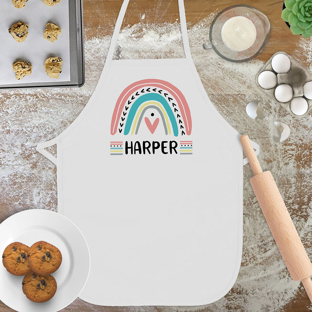 Personalized Rainbow Apron for – Baking Kitchen Kids recenzja i cena