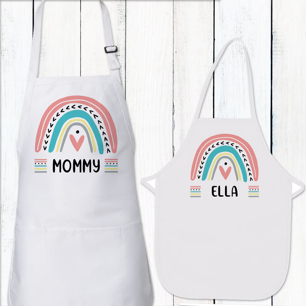 Personalized Rainbow Apron for – Baking Kitchen Kids recenzja i cena