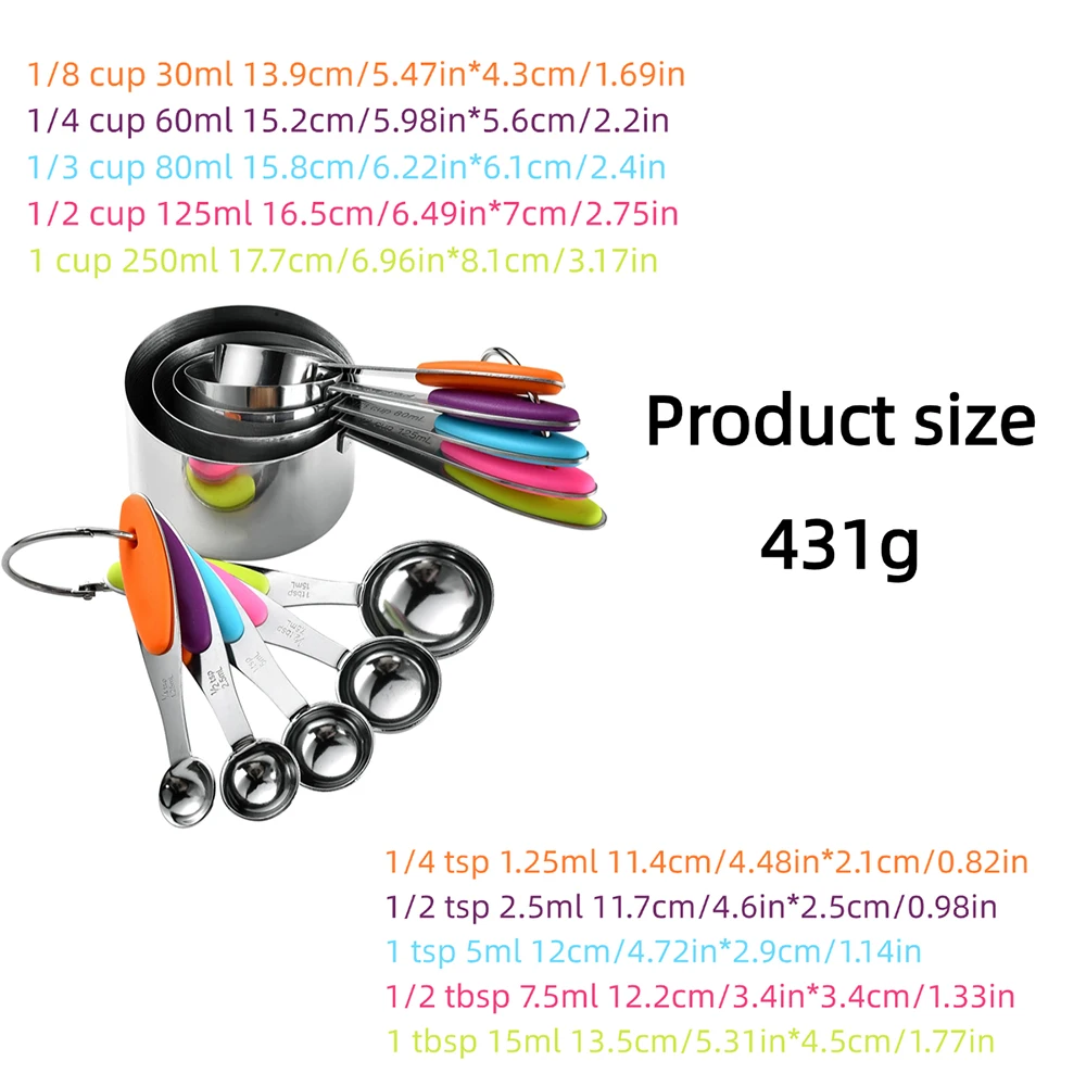 5/10Pcs Stainless Steel Measur – Kitchen Q recenzja i cena