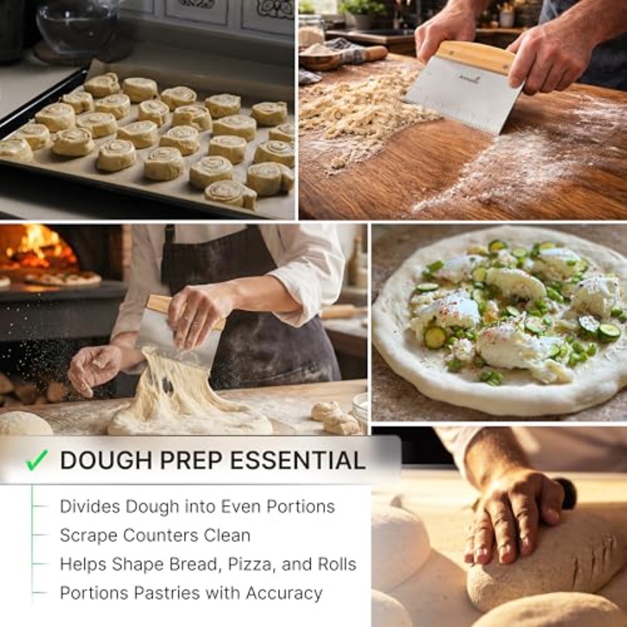 Dough Cutter for Bread and Piz – Bench Scraper Dough recenzja i cena