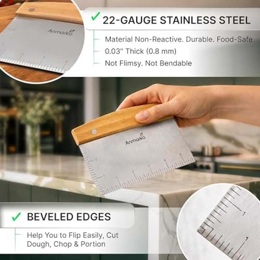 Dough Cutter for Bread and Piz – Bench Scraper Dough recenzja i cena