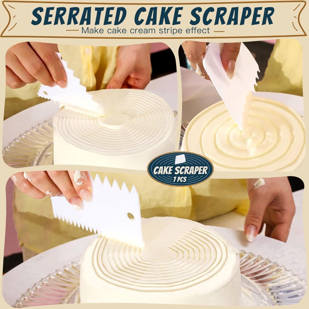 7 Pcs Cake Scraper Set - Dough – Bench Scraper Dough recenzja i cena