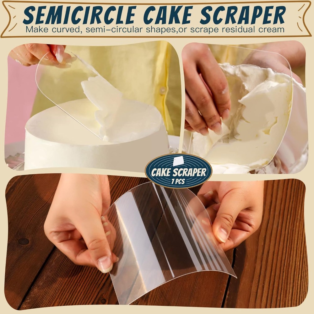 7 Pcs Cake Scraper Set - Dough – Bench Scraper Dough recenzja i cena