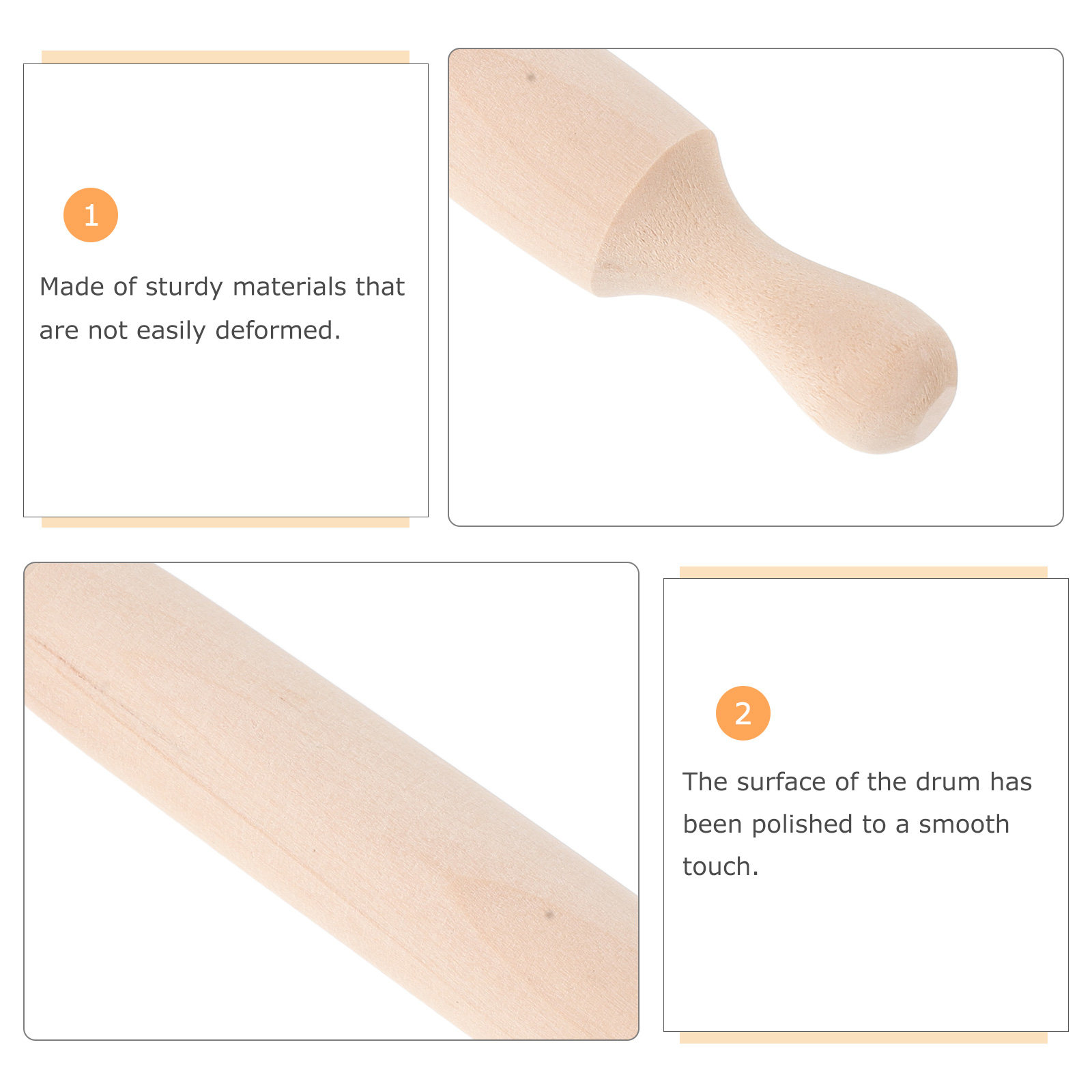 10Pcs Mini Wooden Rolling Pin  – Baking Kitchen Kids recenzja i cena