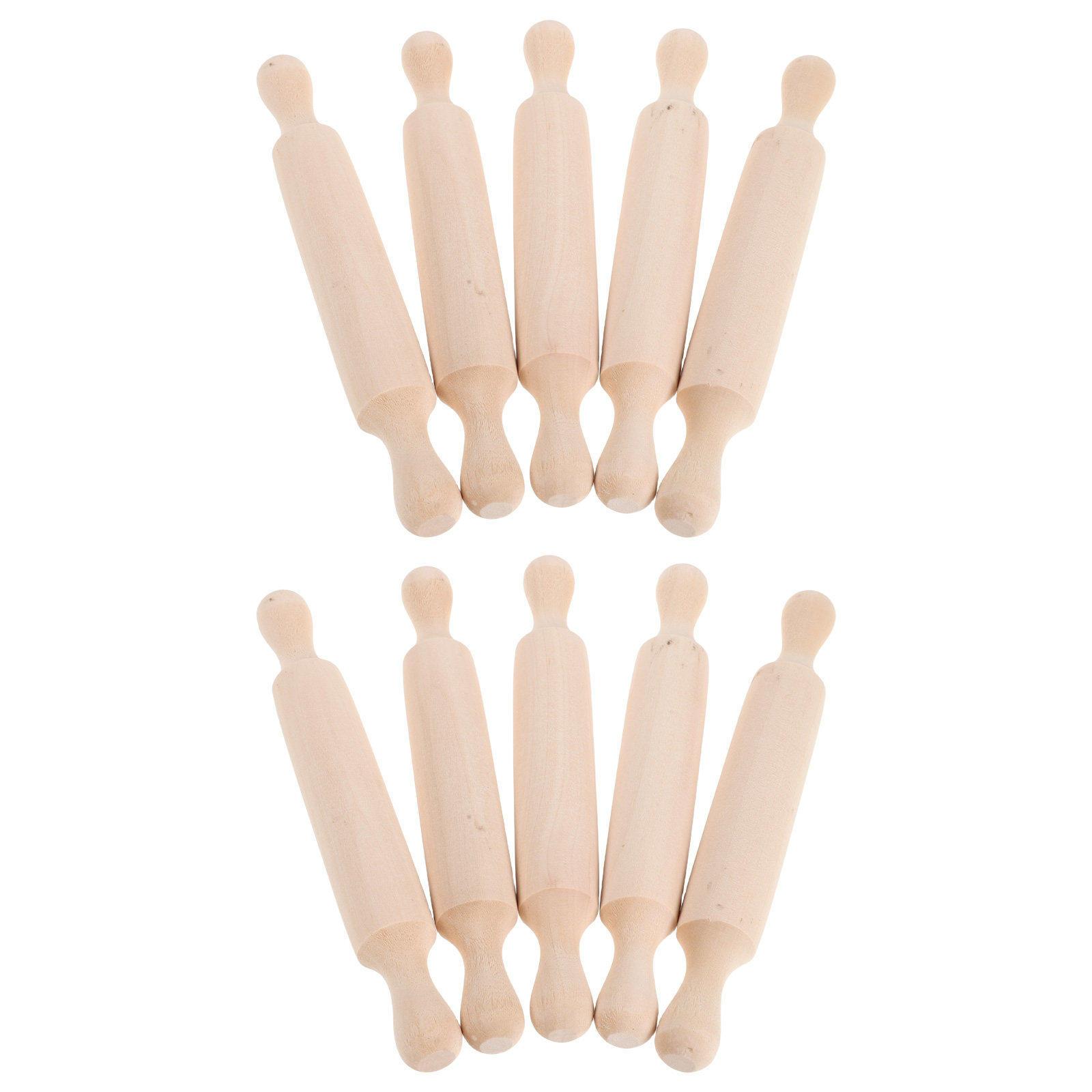 10Pcs Mini Wooden Rolling Pin  – Baking Kitchen Kids recenzja i cena