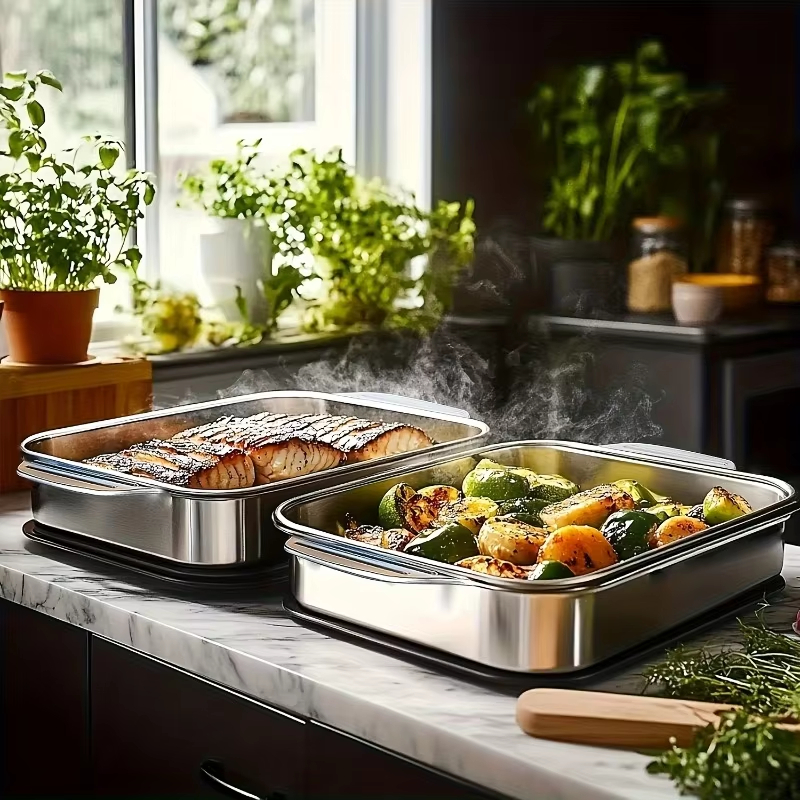Stainless Steel Deep Baking Pa – Kitchen Oven Baking Pans recenzja i cena