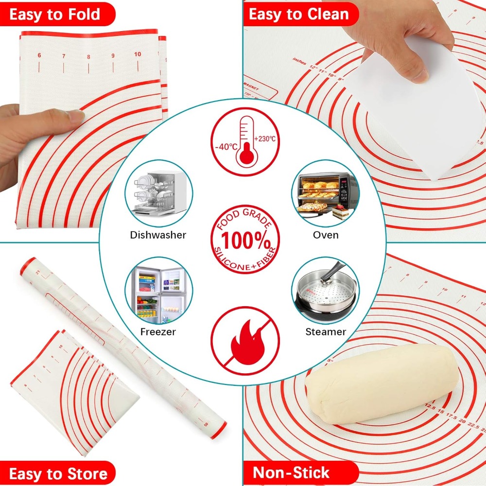 Rolling Pin Set with Thickness – Bench Scraper Dough recenzja i cena