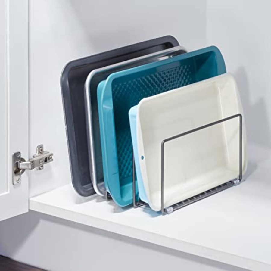 Metal Pan Organizer for Kitche – Kitchen Cabinet Baking Sheet Organizer recenzja i cena