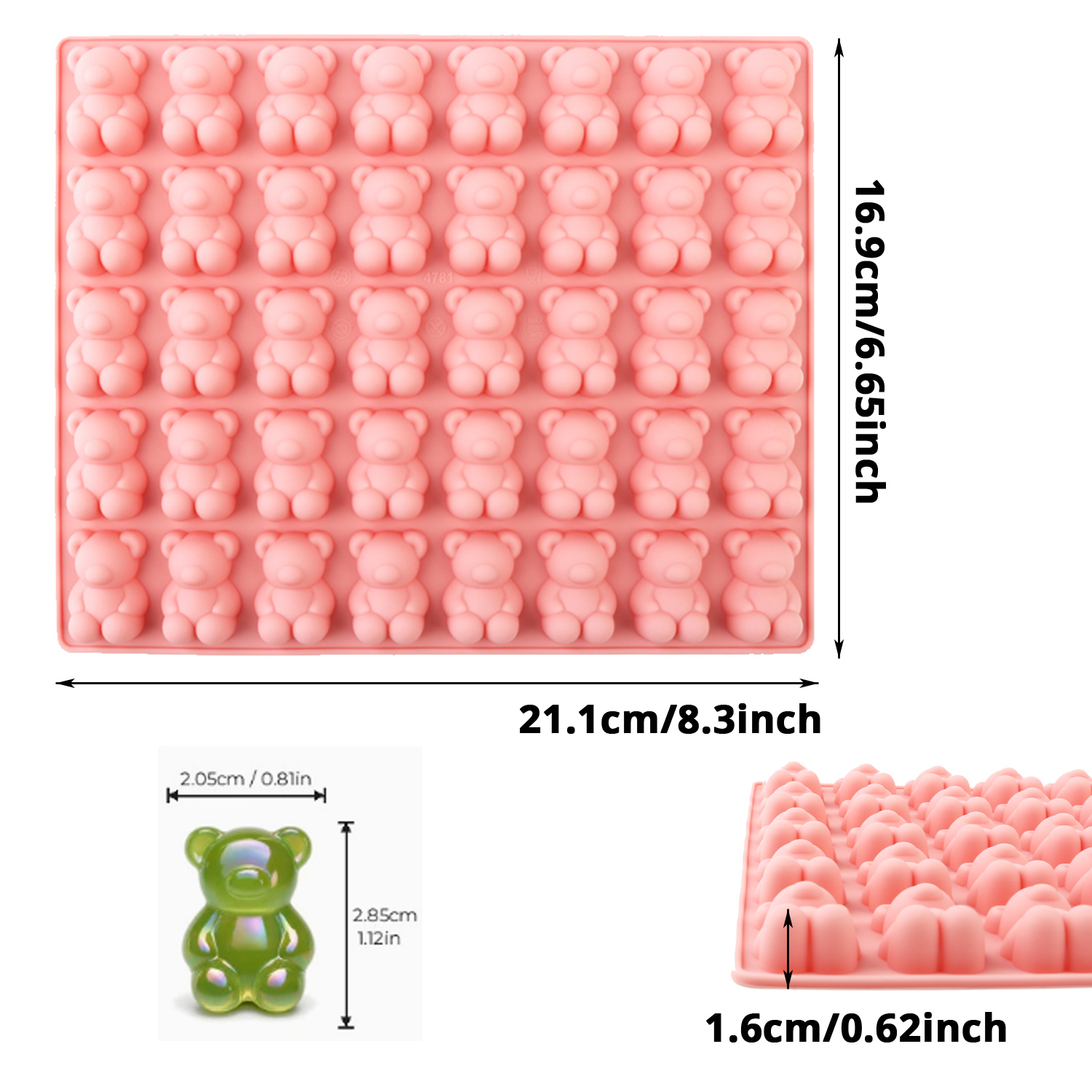 40-Cavity Bear-Shaped Silicone – Kitchen Baking Tools recenzja i cena