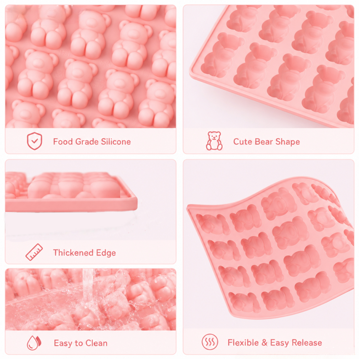 40-Cavity Bear-Shaped Silicone – Kitchen Baking Tools recenzja i cena