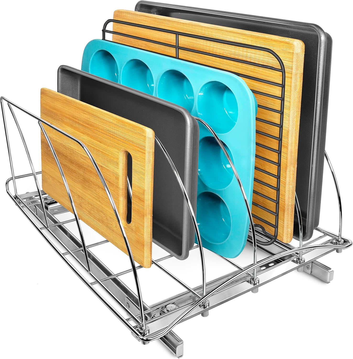 Pull Out Cutting Board, Baking – Kitchen Cabinet Baking Sheet Organizer recenzja i cena