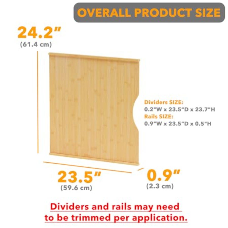 6 Pack Tray Dividers for Cabin – Kitchen Cabinet Baking Sheet Organizer recenzja i cena