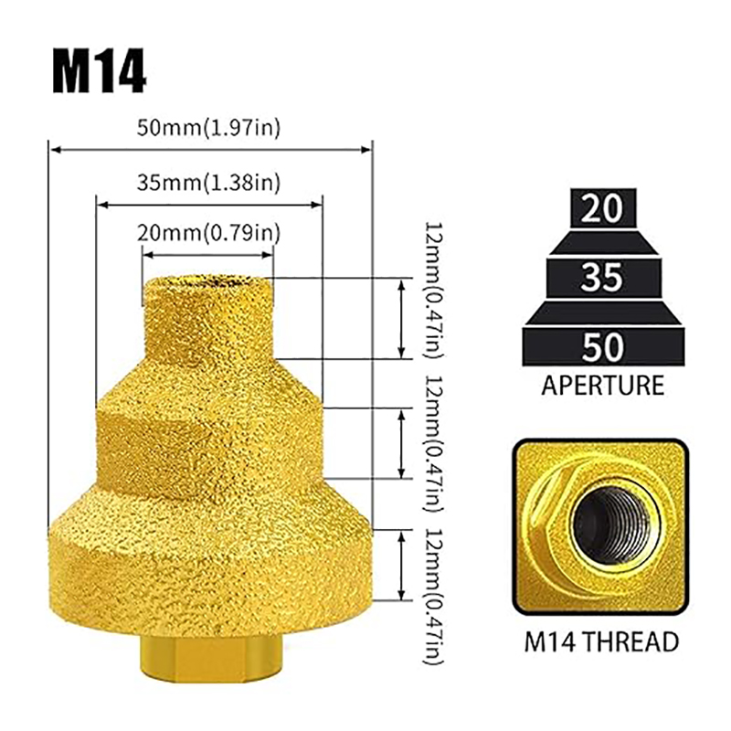 M10 Diamond Brazed Step Drill  – Rolling Pin Marble recenzja i cena