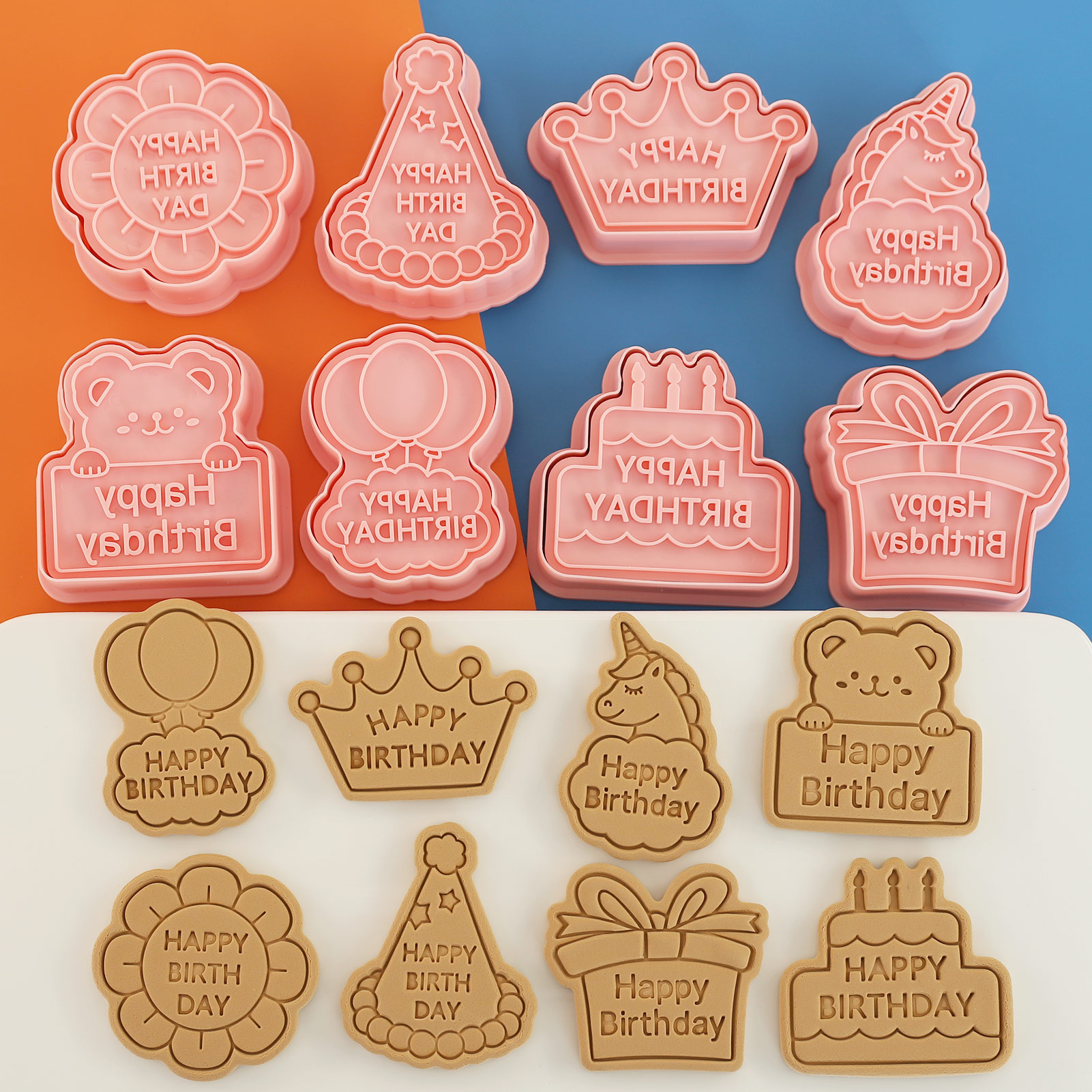 8pcs Happy Birthday Cookie Cut – Baking Kitchen Kids recenzja i cena