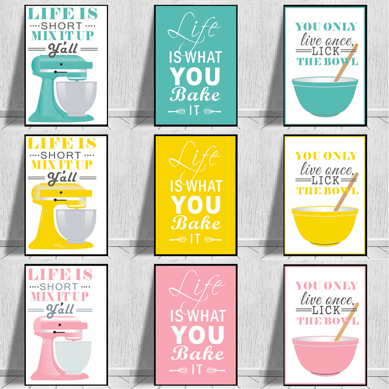 Wall Art Canvas Paintings Nord – Kitchen Baking Quotes recenzja i cena