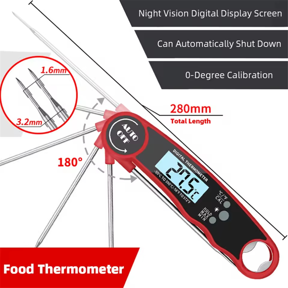 A002 Food Thermometer Kitchen  – Kitchen For Baking recenzja i cena