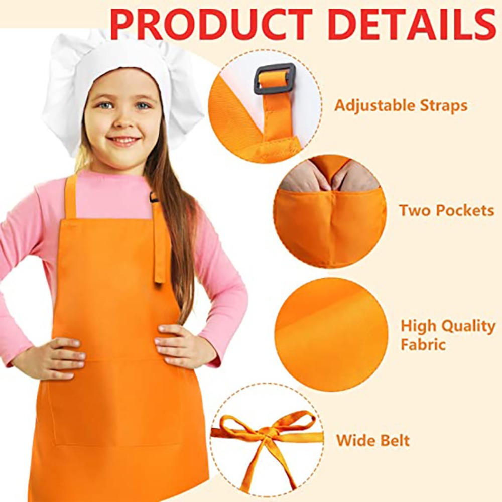 Children Chef Apron Front Pock – Baking Kitchen Kids recenzja i cena