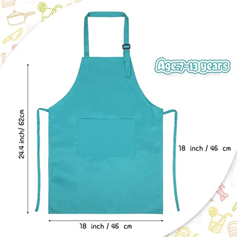 Children Chef Apron Front Pock – Baking Kitchen Kids recenzja i cena