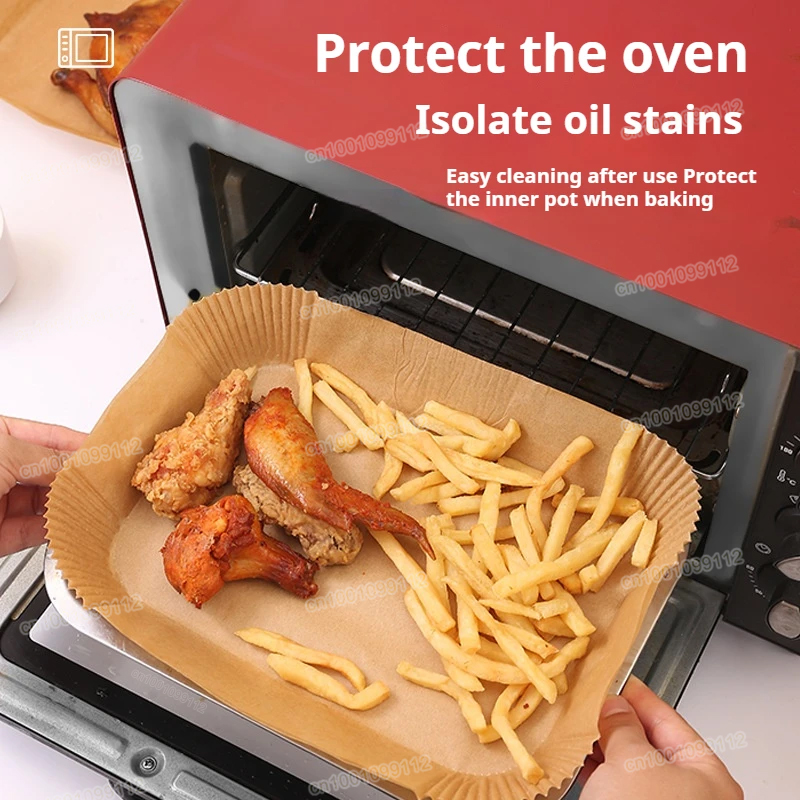 100/50PCS Rectangle Air Fryer  – Kitchen Oven Baking Pans recenzja i cena