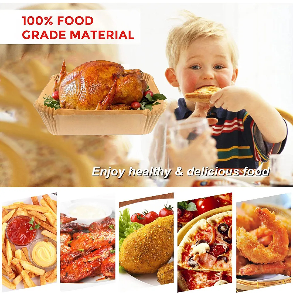 100/50PCS Rectangle Air Fryer  – Kitchen Oven Baking Pans recenzja i cena