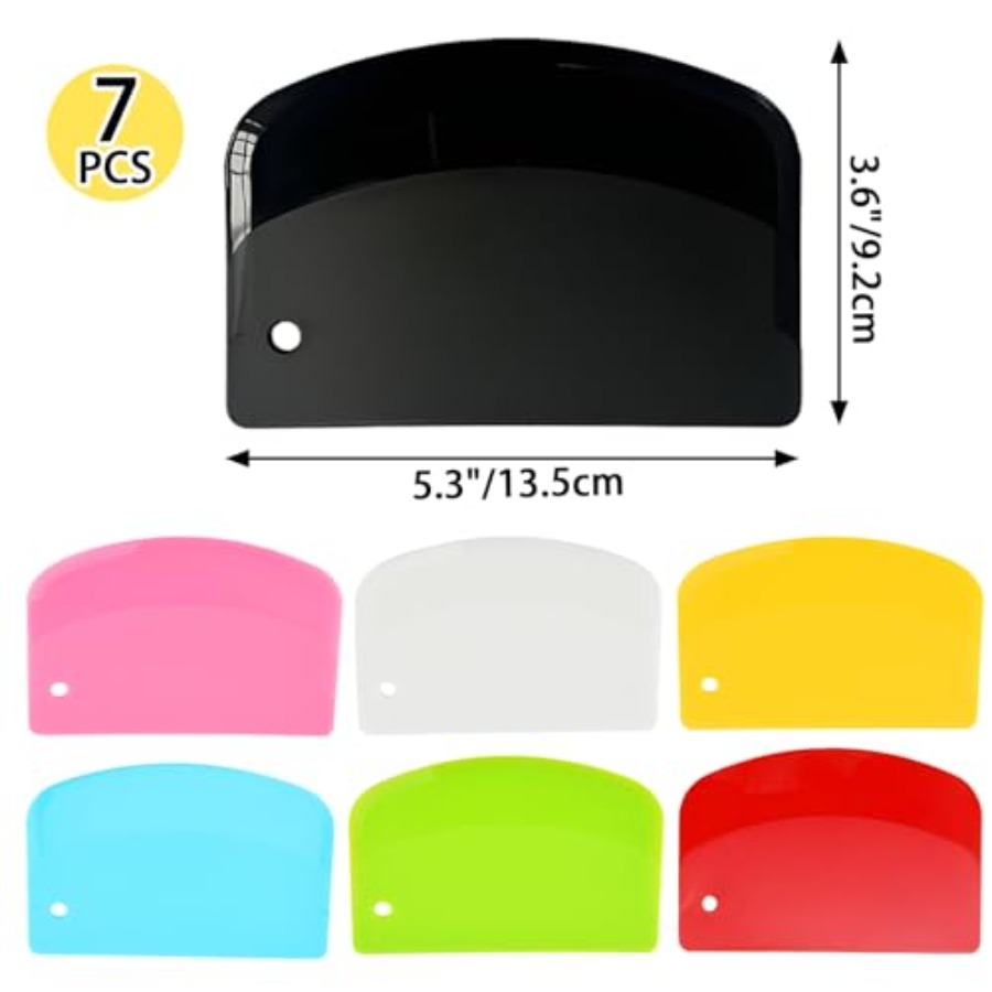 7PCS Dough Scraper Set, Plasti – Bench Scraper Dough recenzja i cena
