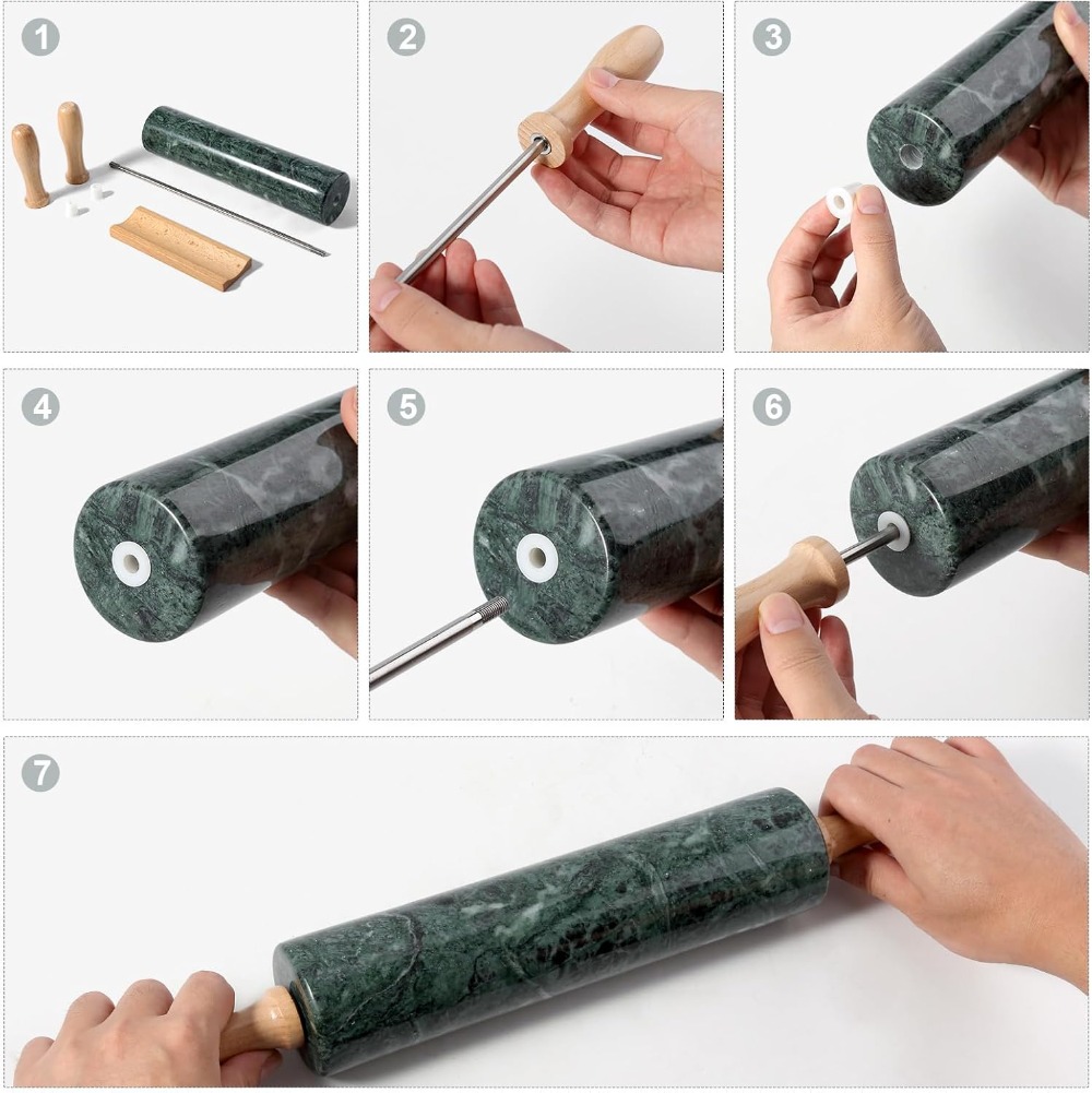 Non-Stick Green Marble Rolling – Rolling Pin Marble recenzja i cena