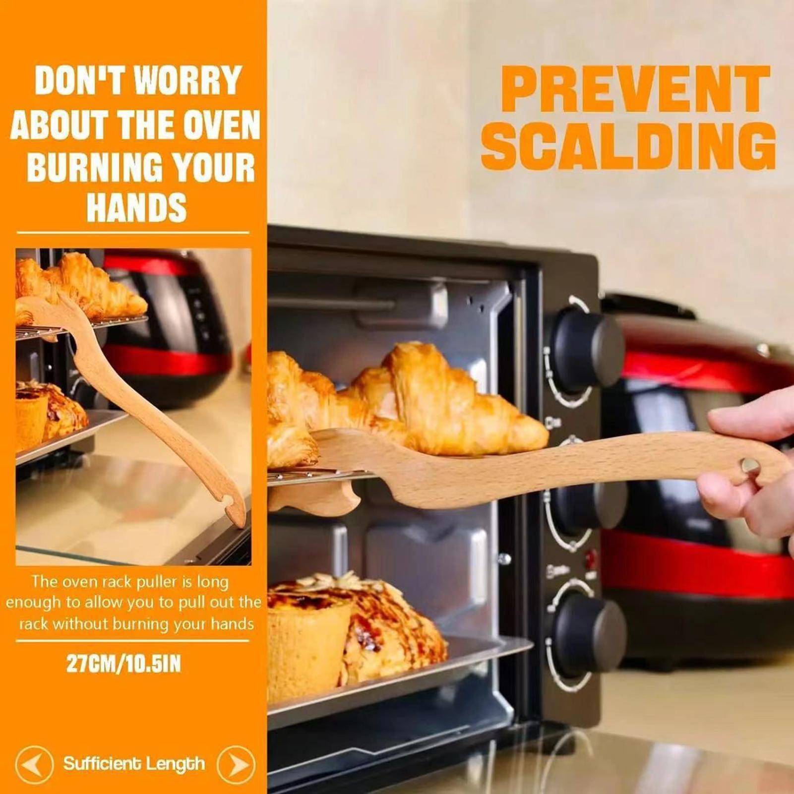 Oven Rack Puller Tool Wooden L – Cool Kitchen Baking Gadgets recenzja i cena