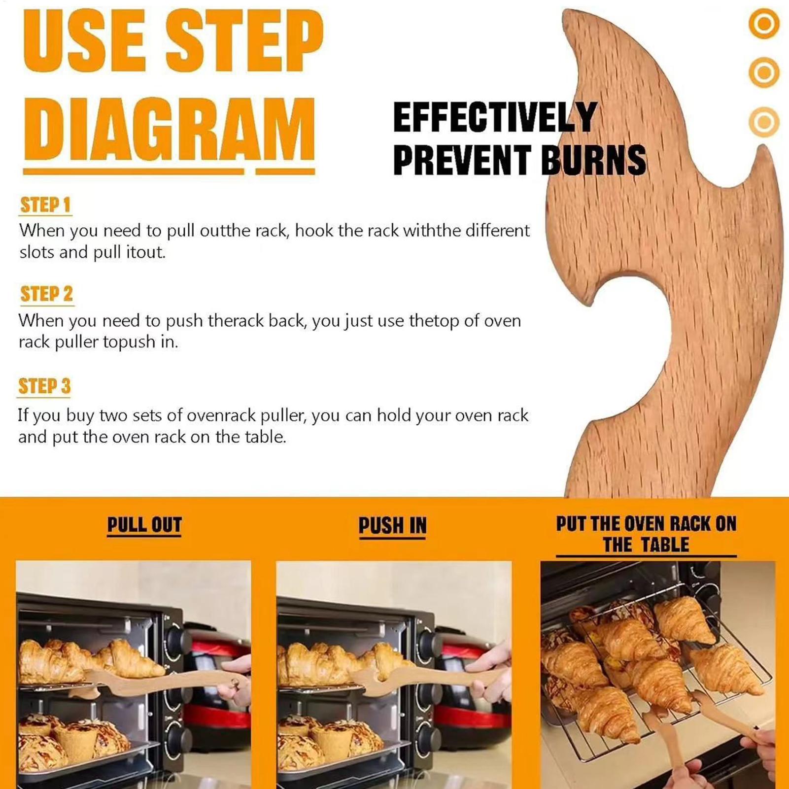 Oven Rack Puller Tool Wooden L – Cool Kitchen Baking Gadgets recenzja i cena