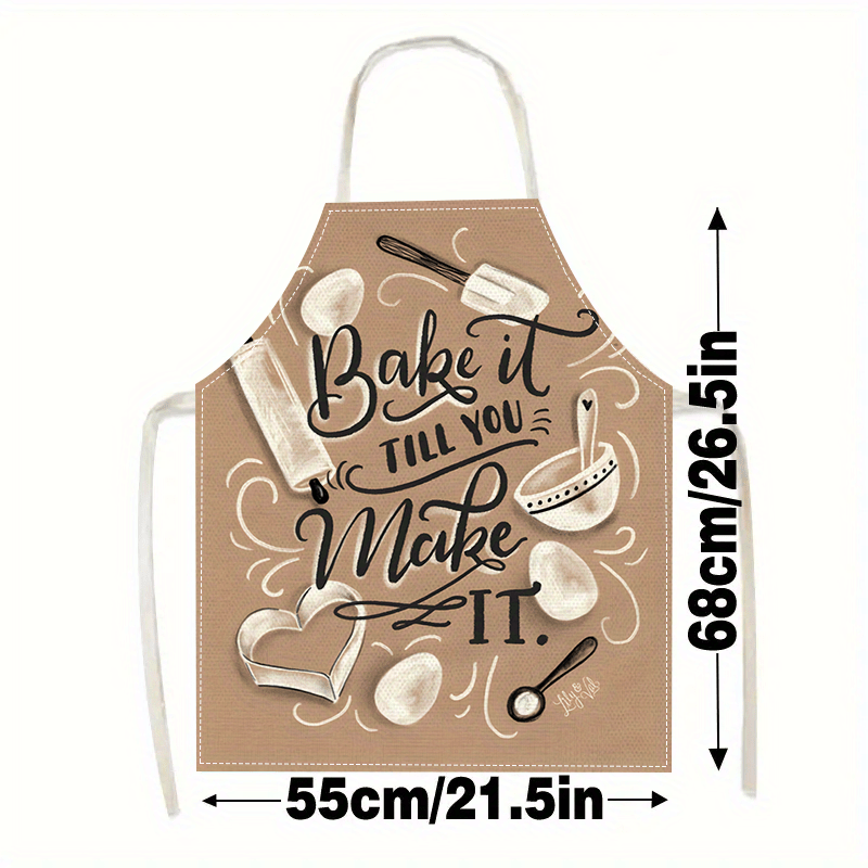 1pc Baking Quote Apron Beige K – Kitchen Baking Quotes recenzja i cena