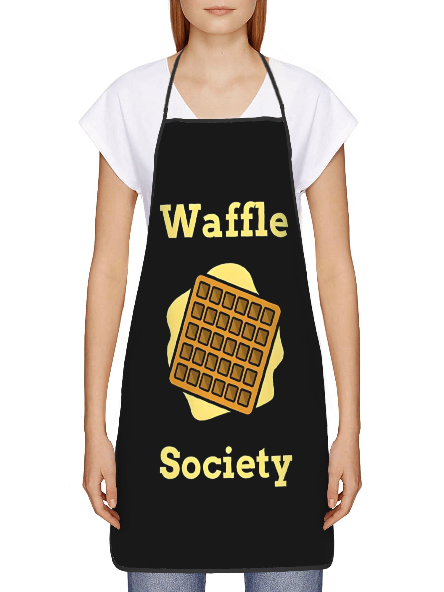 Waffle Society Kitchen Apron - – Kitchen Baking Quotes recenzja i cena