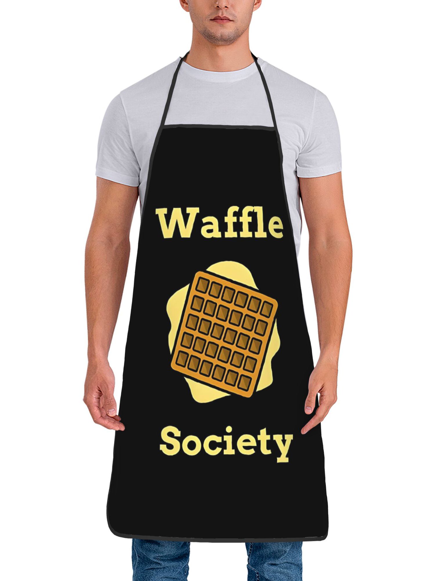Waffle Society Kitchen Apron - – Kitchen Baking Quotes recenzja i cena