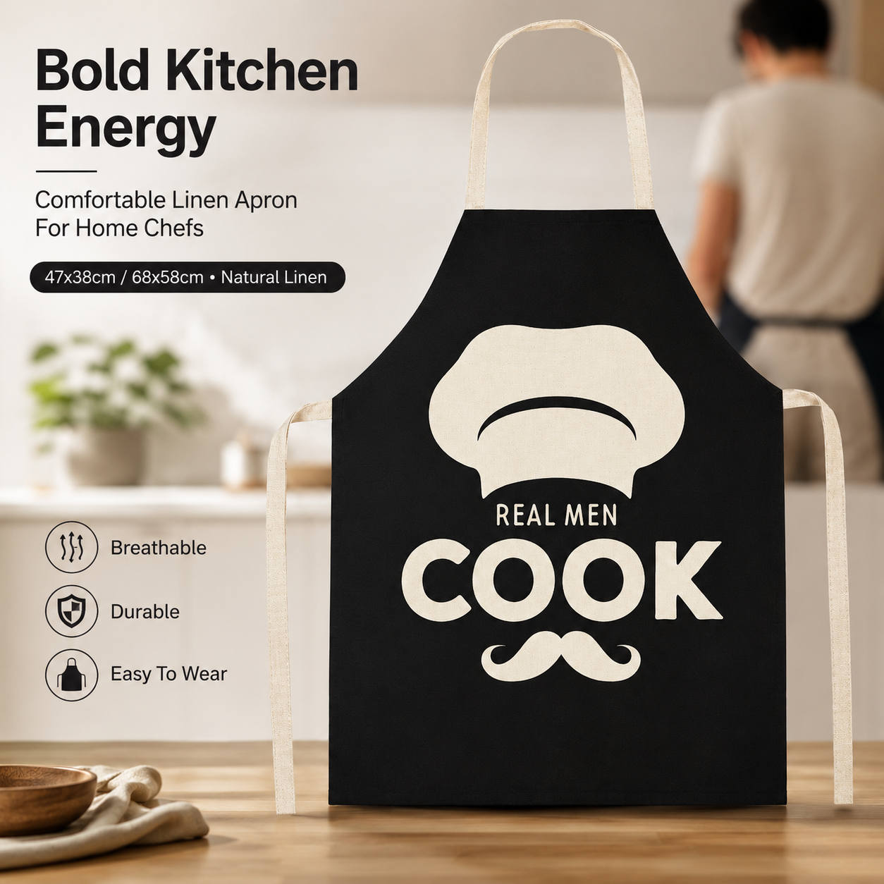 Funny Quote Letter Print Linen – Kitchen Baking Quotes recenzja i cena