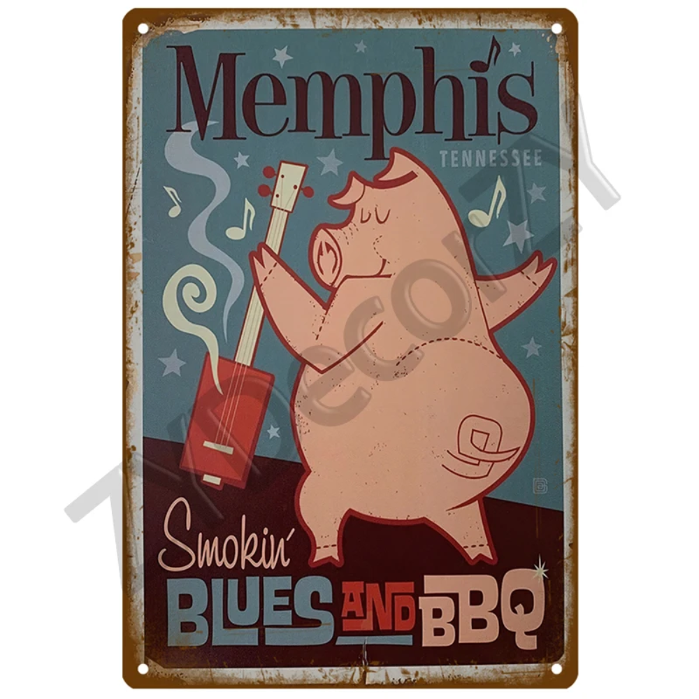 Retro BBQ Sign - Vintage Wall  – Kitchen Q recenzja i cena