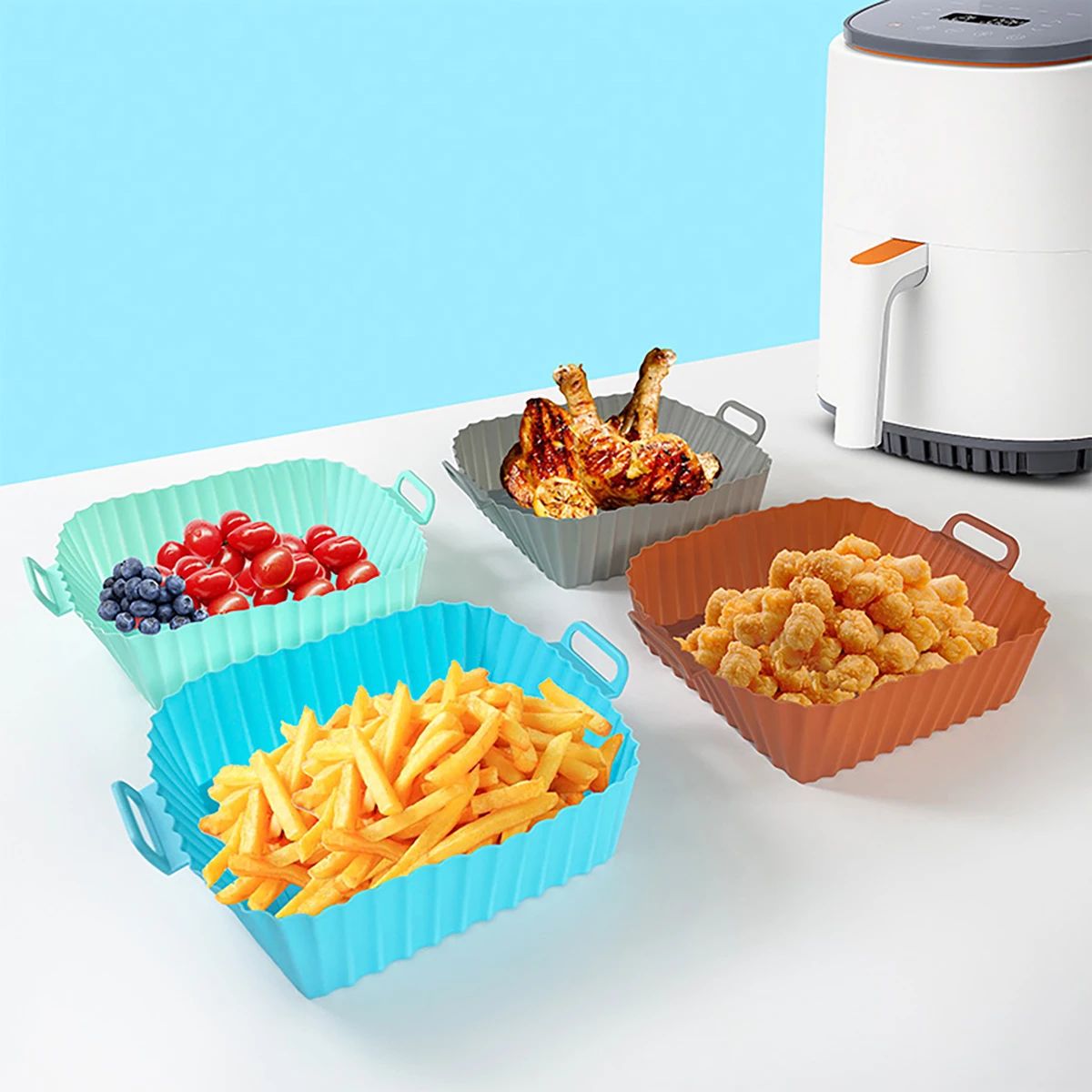 Silicone Fryer Mold Air Fryer  – Kitchen Oven Baking Pans recenzja i cena