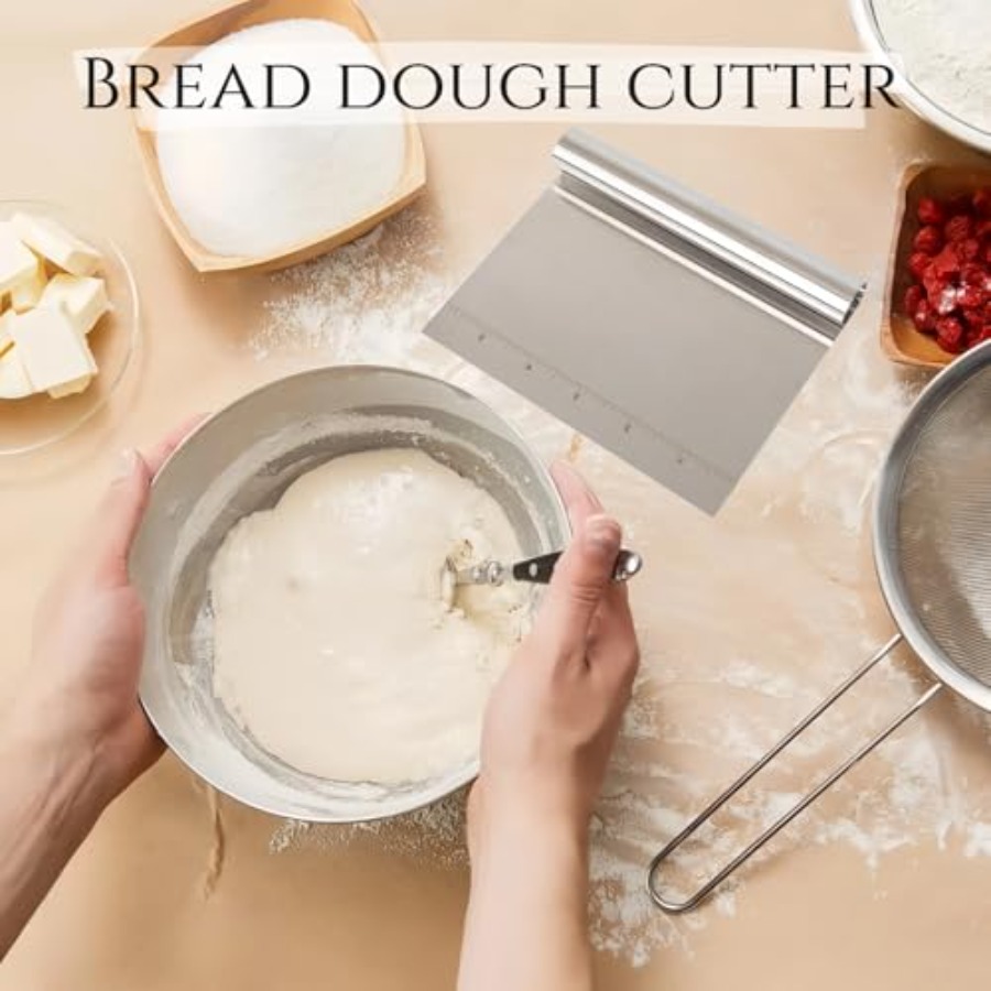 2 Pack Stainless Steel Dough S – Bench Scraper Dough recenzja i cena