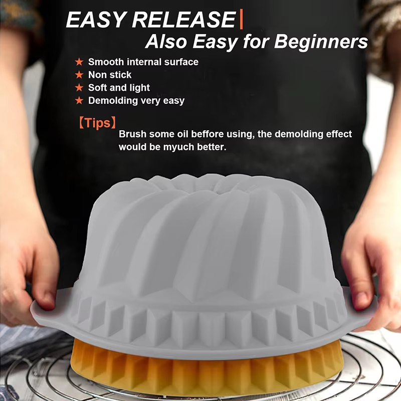 Silicone Fluted Cake Pans Non- – Kitchen Oven Baking Pans recenzja i cena